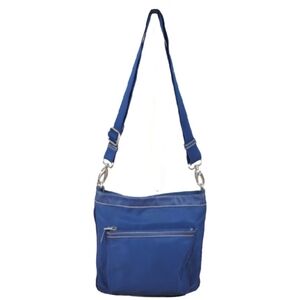 Talbots Blue Lightweight Nylon Everyday Travel Crossbody Front Pocket